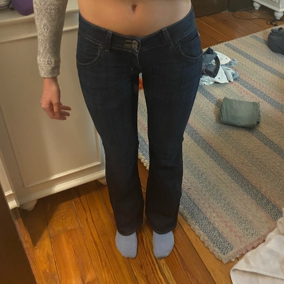Hudson dark denim bootcut jeans, low rise, size 27 - Picture 4 of 7